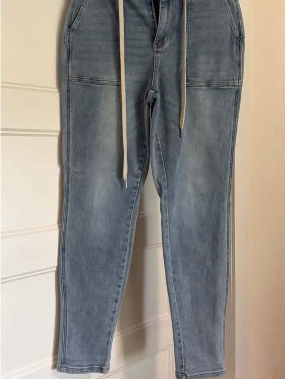Judy Blue Light Blue Drawstring Denim Jogger
